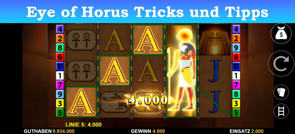 eye of horus tricks und tipps